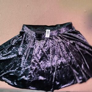 Gray velvet skirt